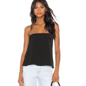 Superdown black strapless top from revolve